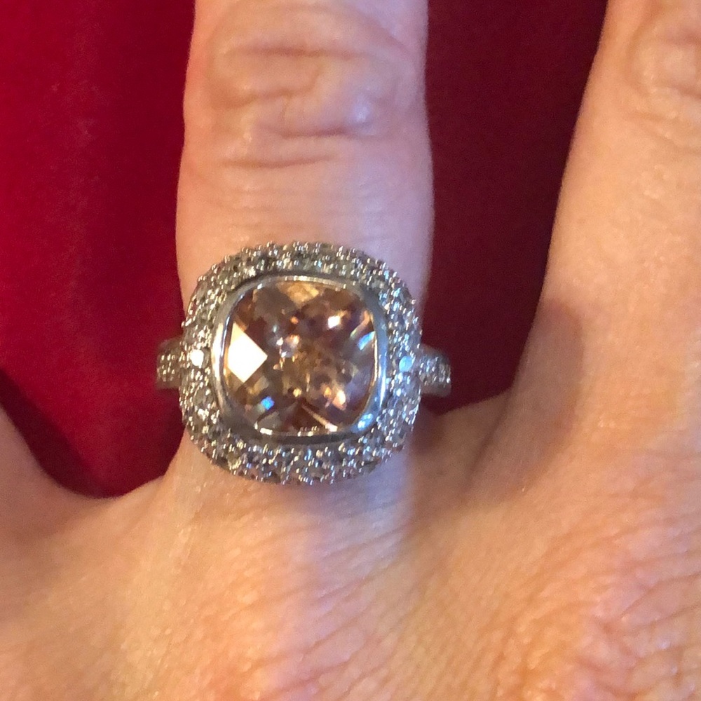 A fashion statement orange stone ring size 5
